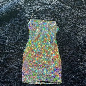 Silver sparkle dress